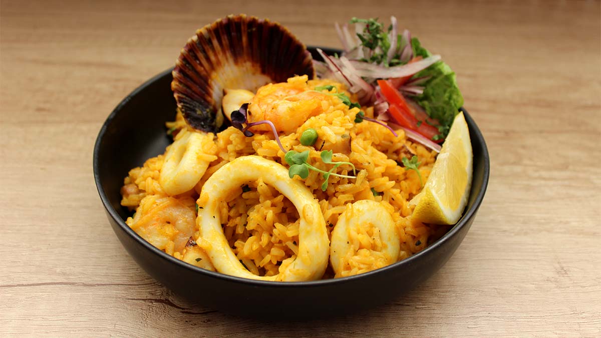 Arroz con mariscos de Aklla